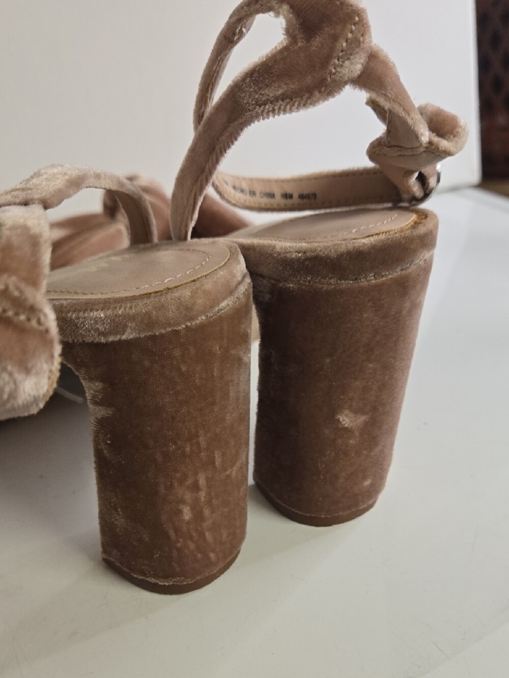 H&M Taupe Velvet Knot Platform Sandals - Picture 11 of 11